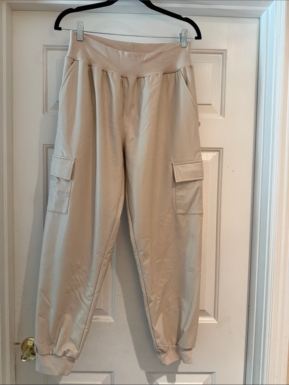 Fate Beige Cargo Jogger Pants